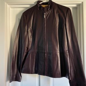 Shanghai Tang Dark Brown Leather Jacket